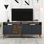 Milan Sideboard Walnussbraun Anthrazit 180cm 4