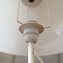 Vintage Tischlampe Metall Kunststoff Weiß 1970er Jahre  10