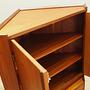Vintage corner cabinet teak brown 1970s 14