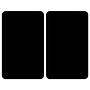 2x Abdeckplatten Glas Schwarz 1