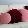 Kissen Circle Cushion Samt Rosa Ø 30cm inkl. Füllung  1