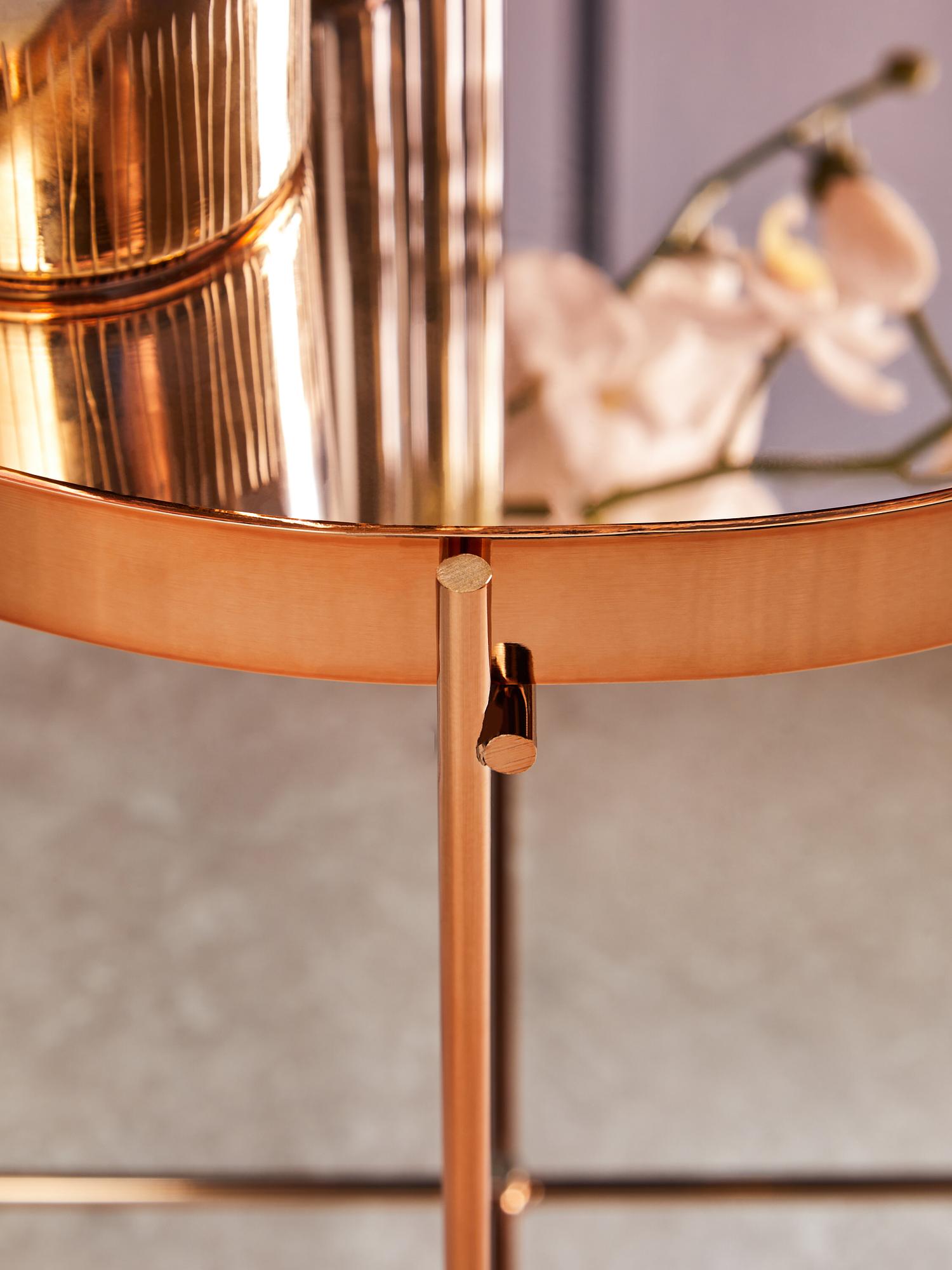 Allure Groß Rosa Spiegel-Beistelltisch
 1
