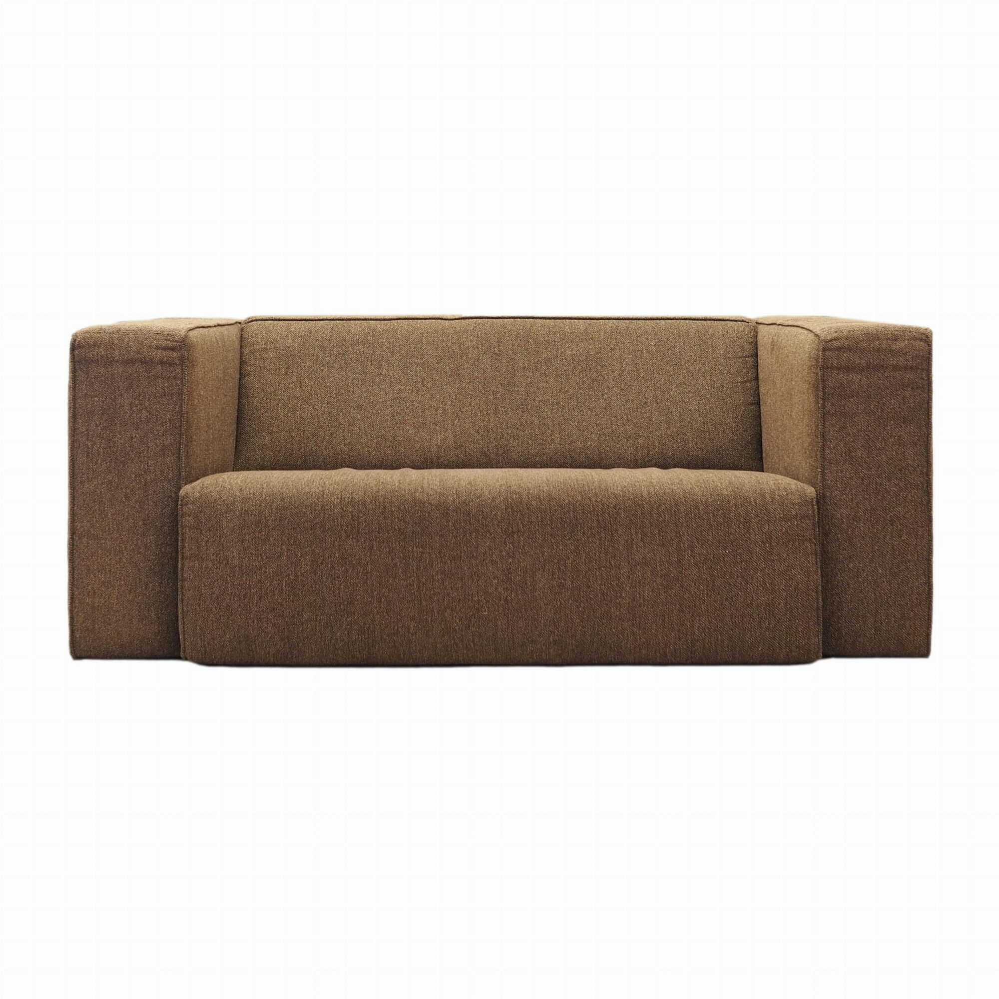Vintage Sofa Textil Braun 1980er Jahre 0