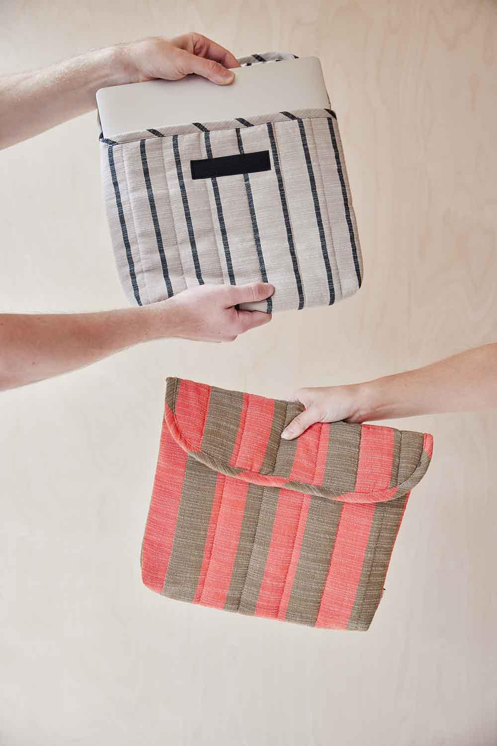 Futo Laptophülle Bio-Baumwolle Beige 1