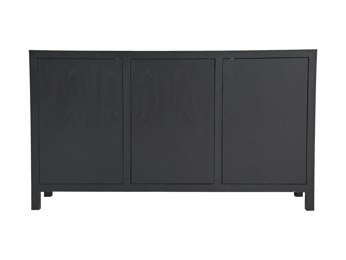 Sideboard Teakholzfurnier Schwarz 0