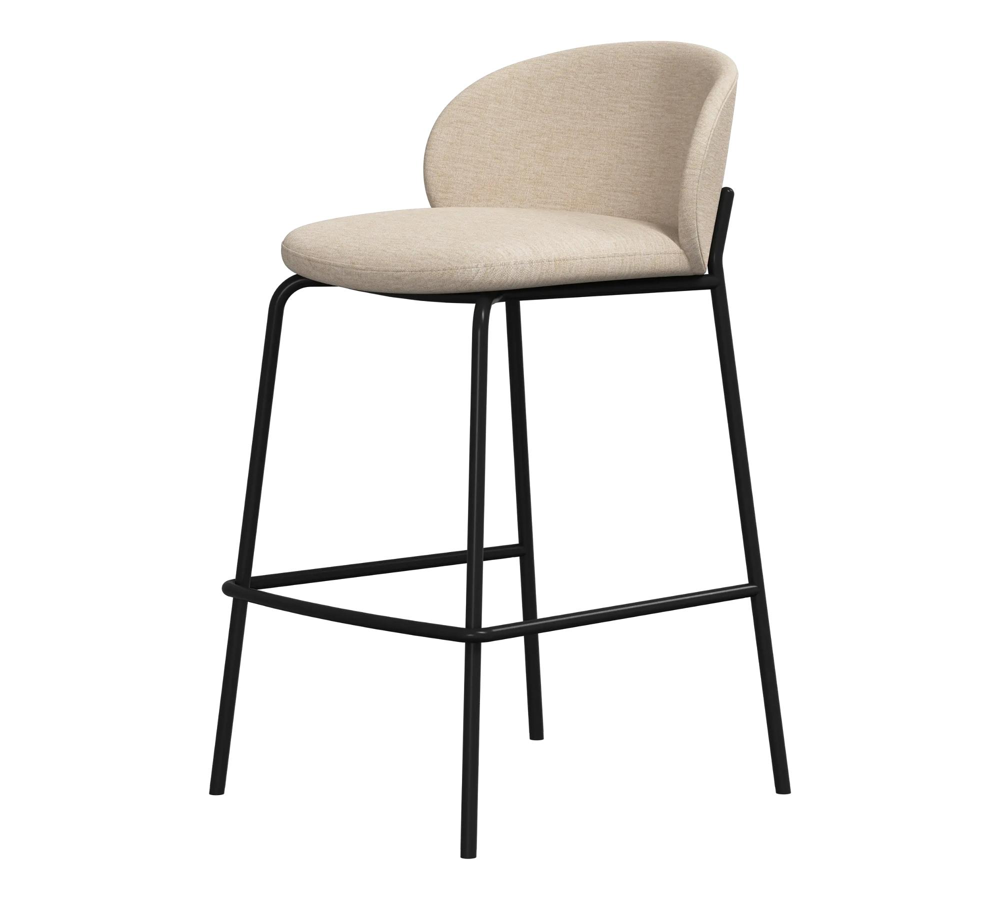 Sgabello da bar Princeton tessuto Tomelilla beige 1