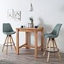 2x Barstuhl ALEDAS Webstoff Cors Mintgrau 2