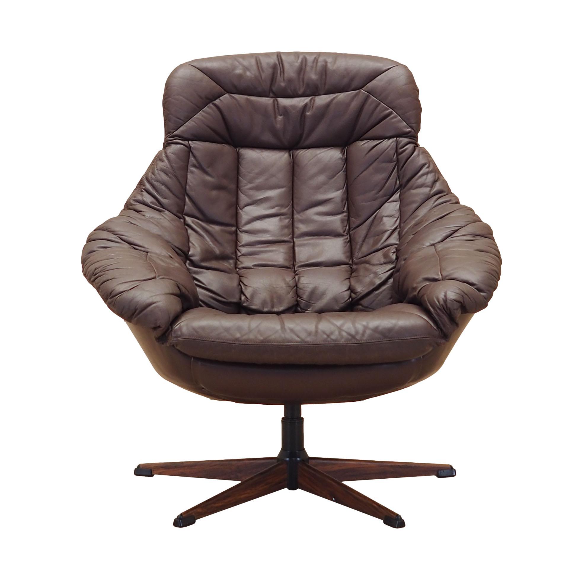 Drehbarer Sessel Leder 1960er Jahre 0