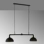 Suspension lamp iron 2-bulb 1