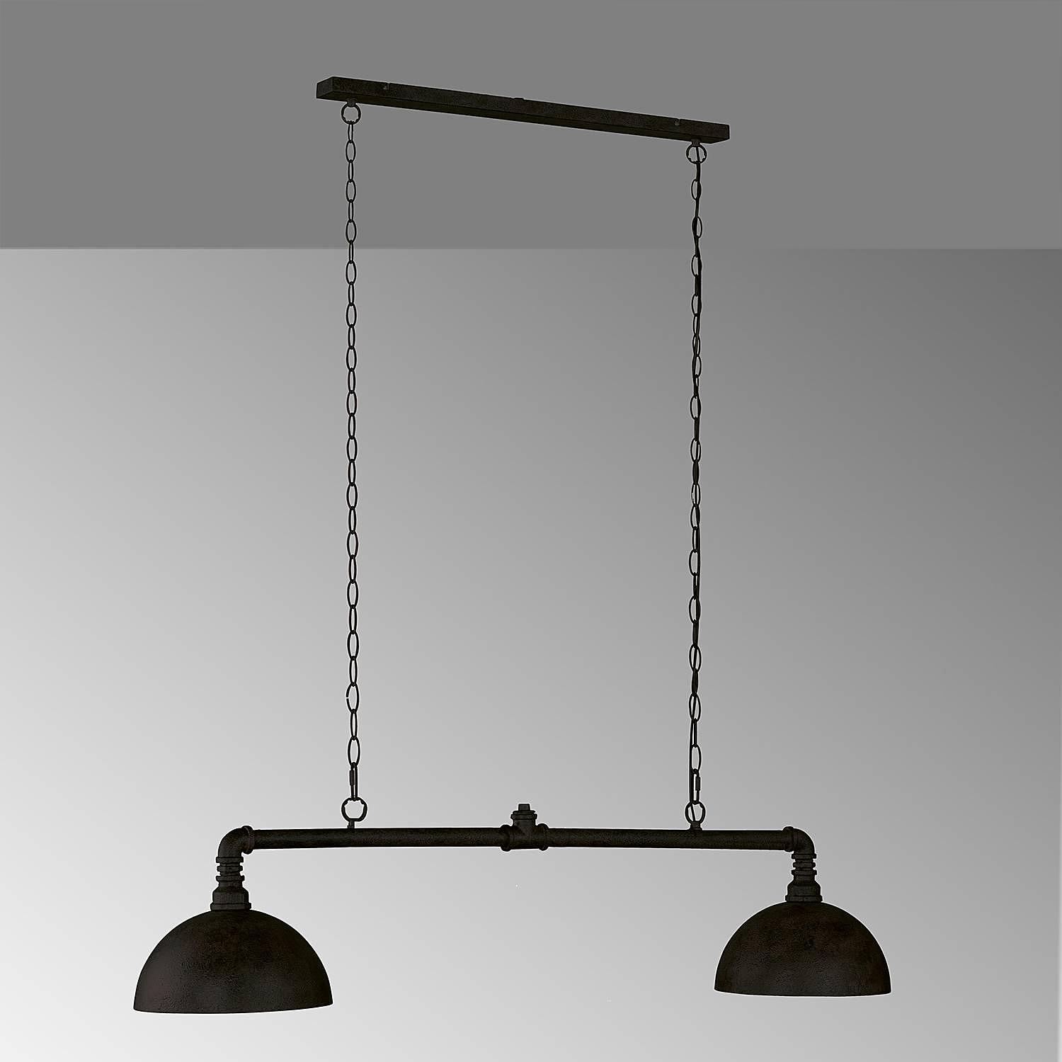 Suspension lamp iron 2-bulb 1