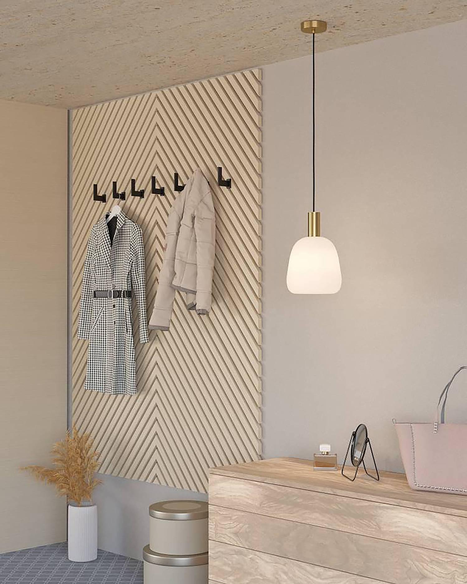 Pendant lamp Manzanares frosted glass gold 3