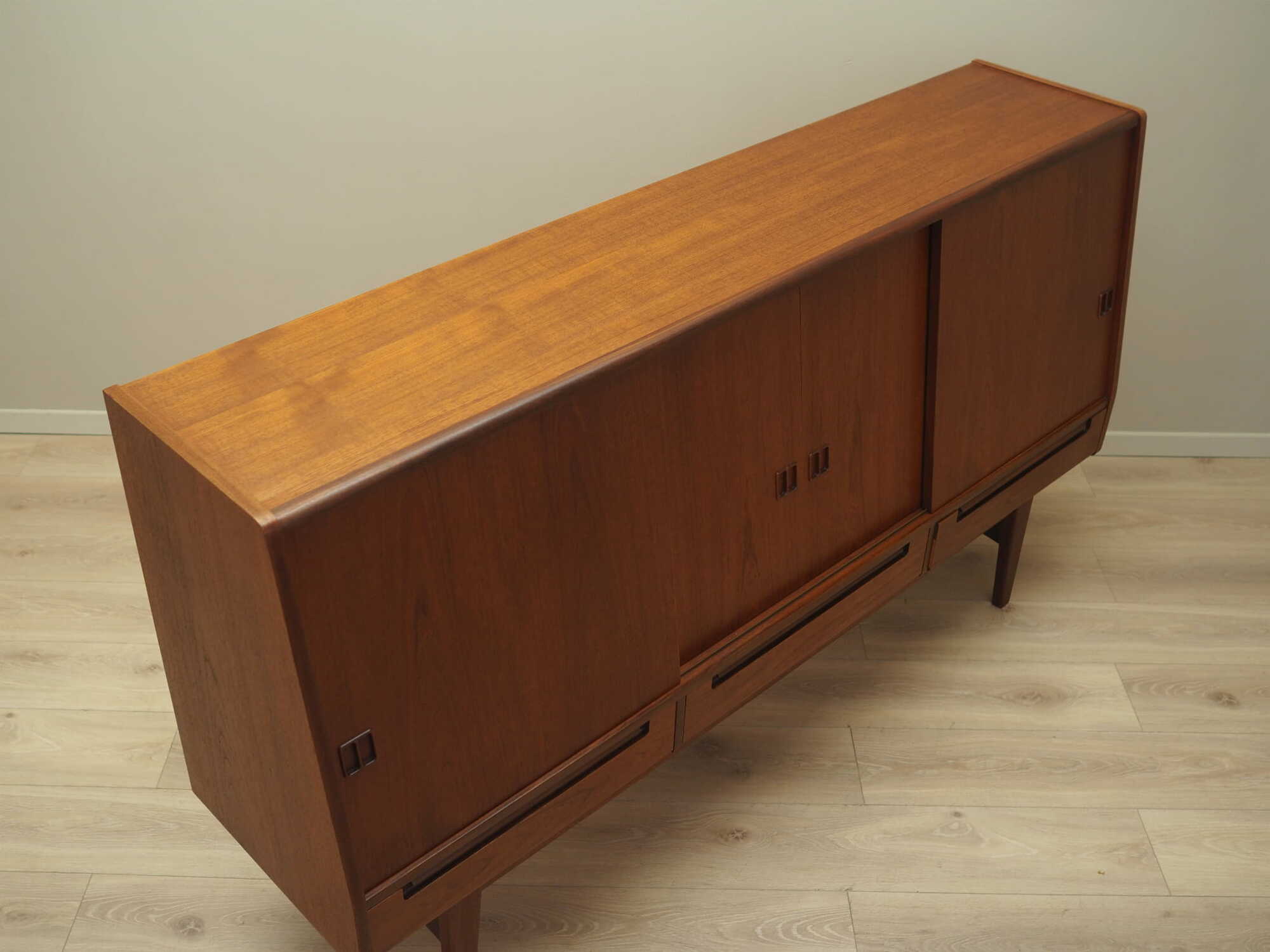 Vintage Highboard Teakholz Braun 1960er Jahre 6