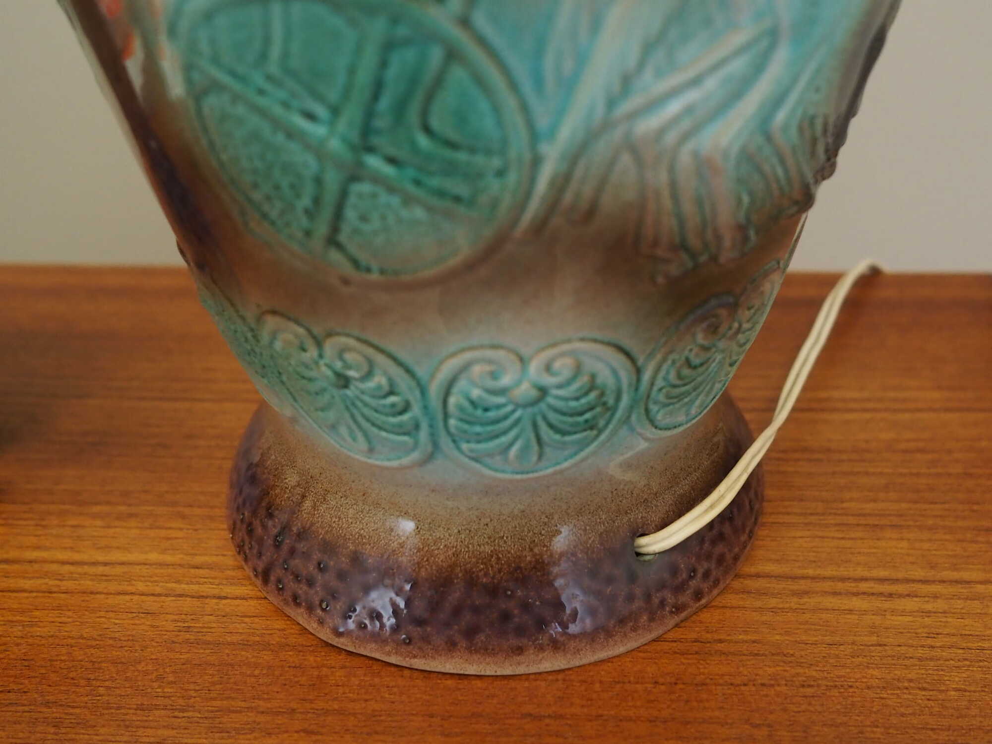Vintage ceramic lamp, multicolored, 1970s 7