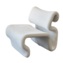 Easy Chair Sessel Stoff Metall Weiß  0