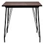 District Side Table Metal Elm Wood Black 0