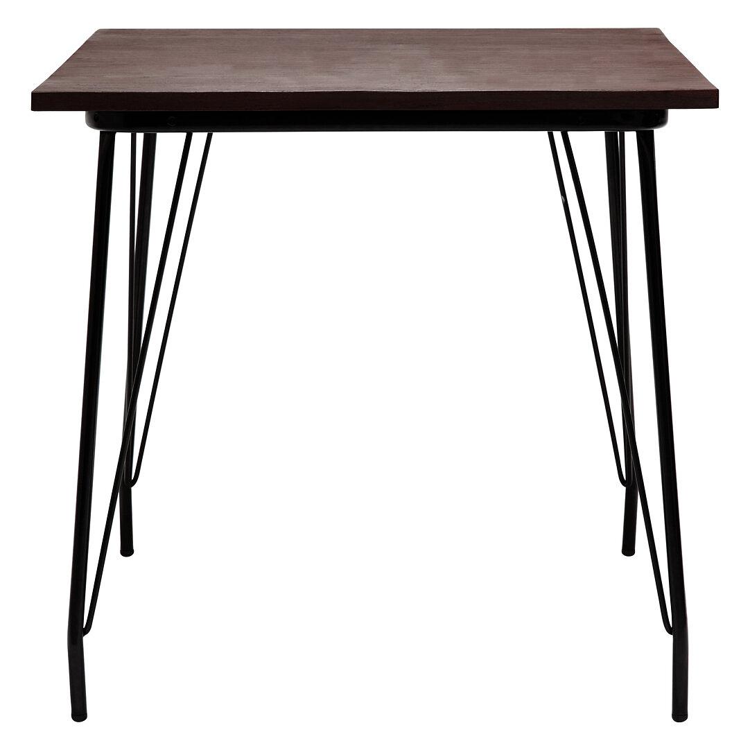 District Side Table Metal Elm Wood Black 0