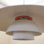 Vintage Pendant Lamp Metal White 1960s 6