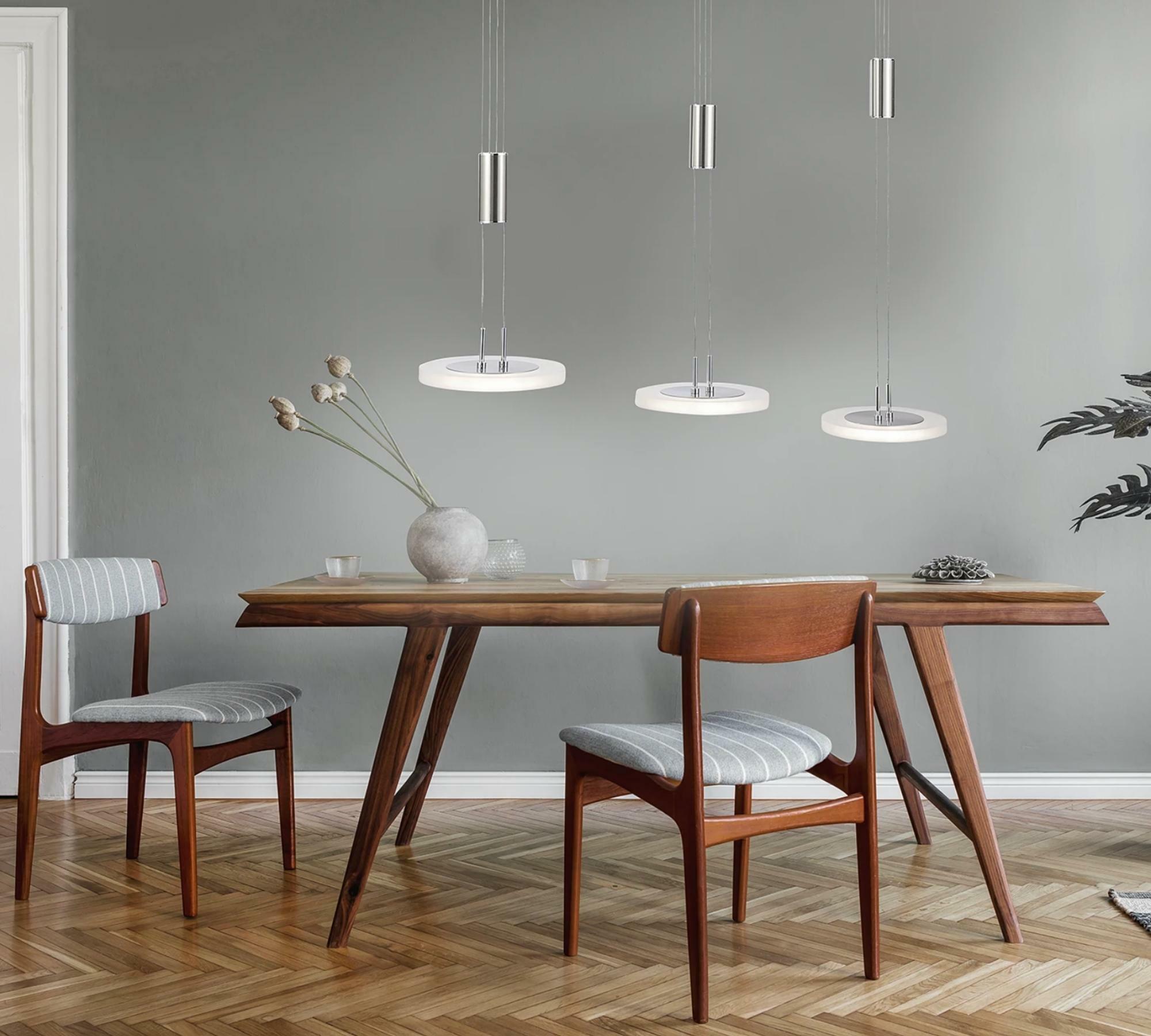 LED-Pendelleuchte 3-flammig Silber 0