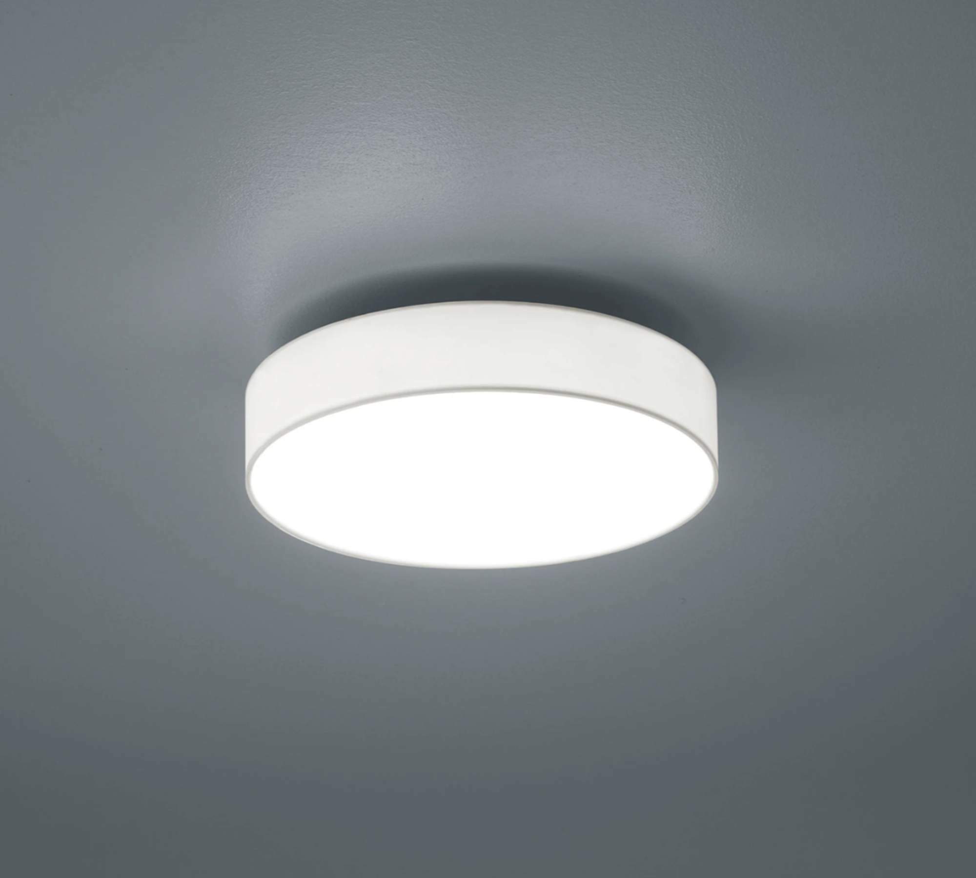 LED Deckenleuchte 1-flammig Mischgewebe Weiß 0