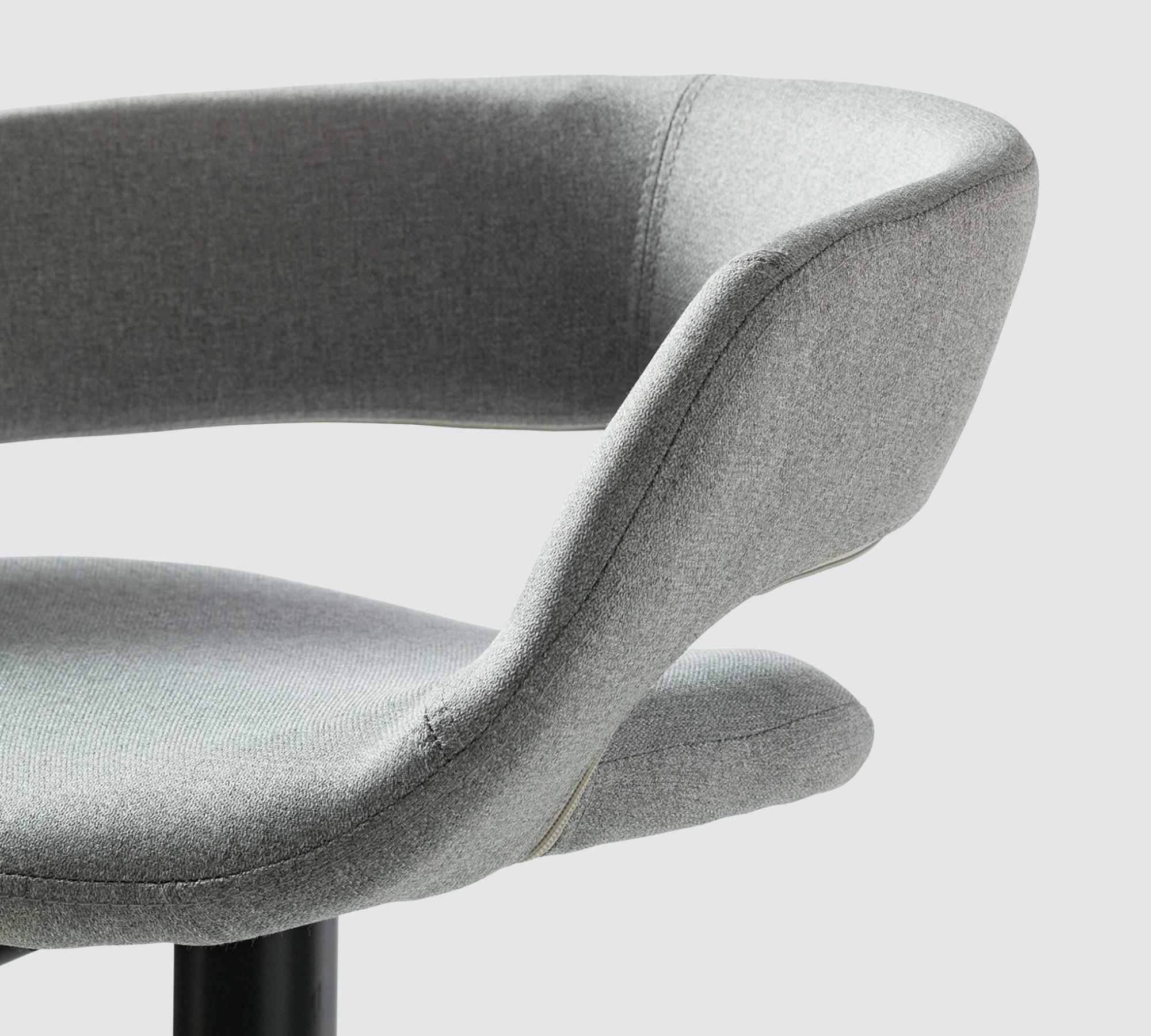 2x Barhocker Höhenverstellbar Webstoff Cors Granit 4