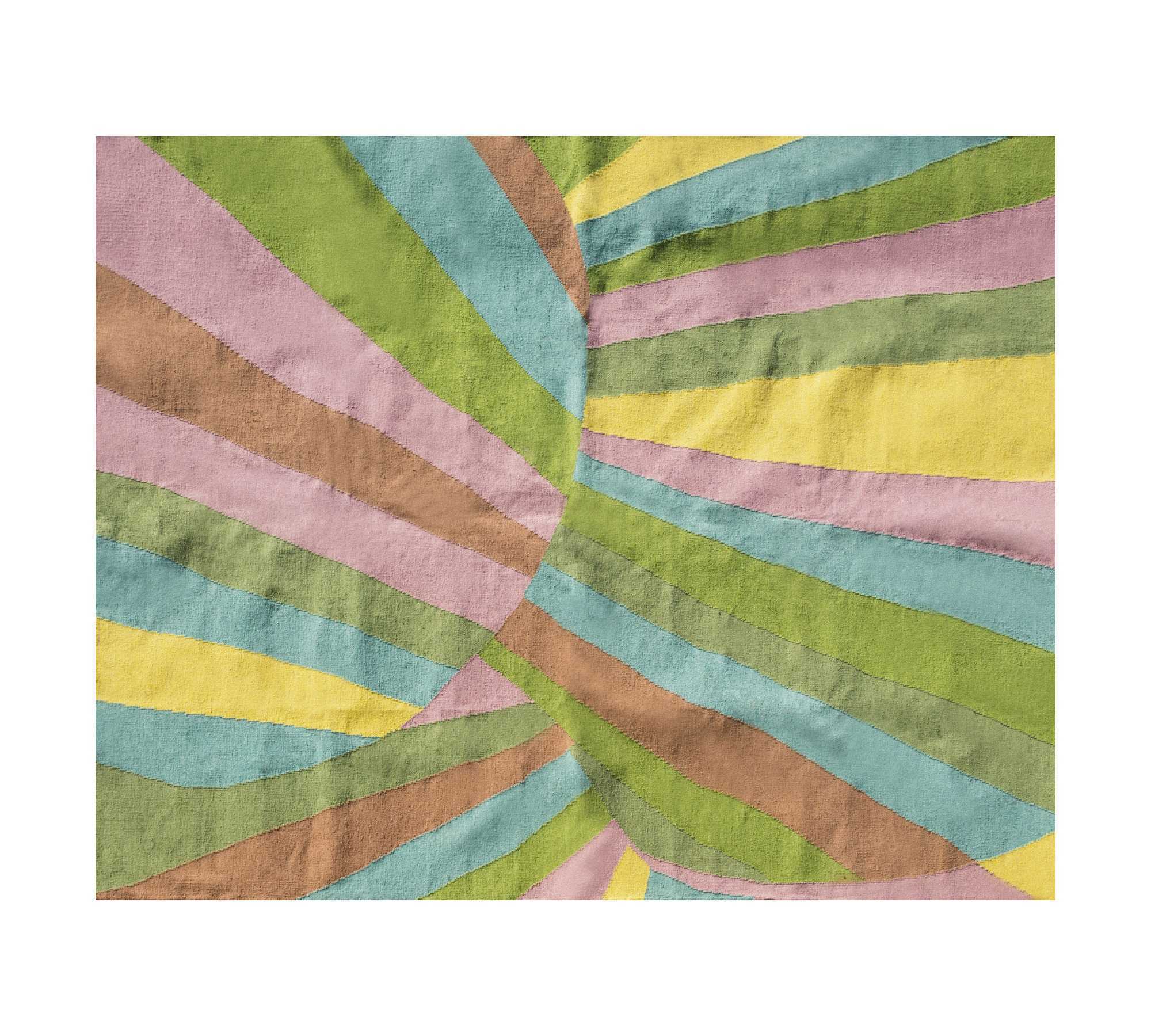 Outdoor-Kilim Teppich Multicolor Pastell 230 x 300 cm 0