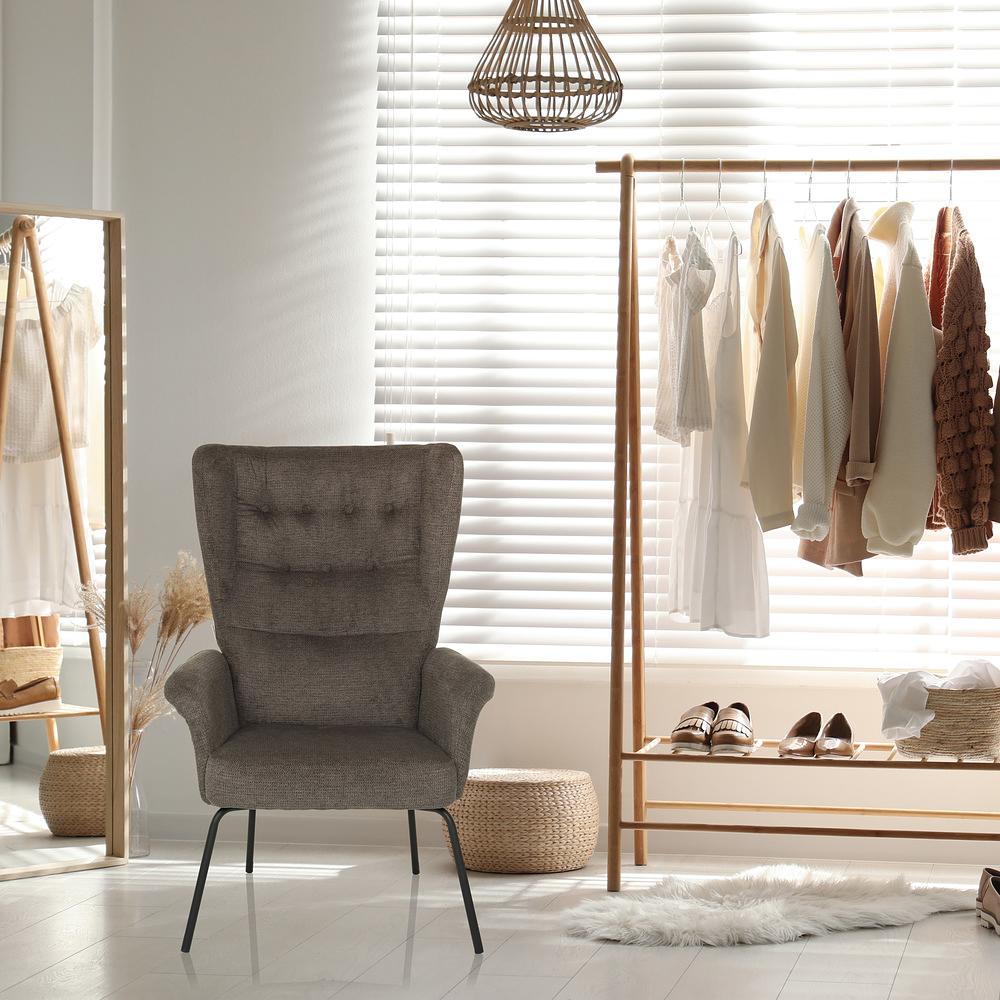 Havenio Armchair Fabric Dark Grey 2