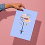 Lluna Flower Art Print Multicolored 3