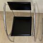 2x 90‘s Stuhl Stahl Leder Schwarz 6