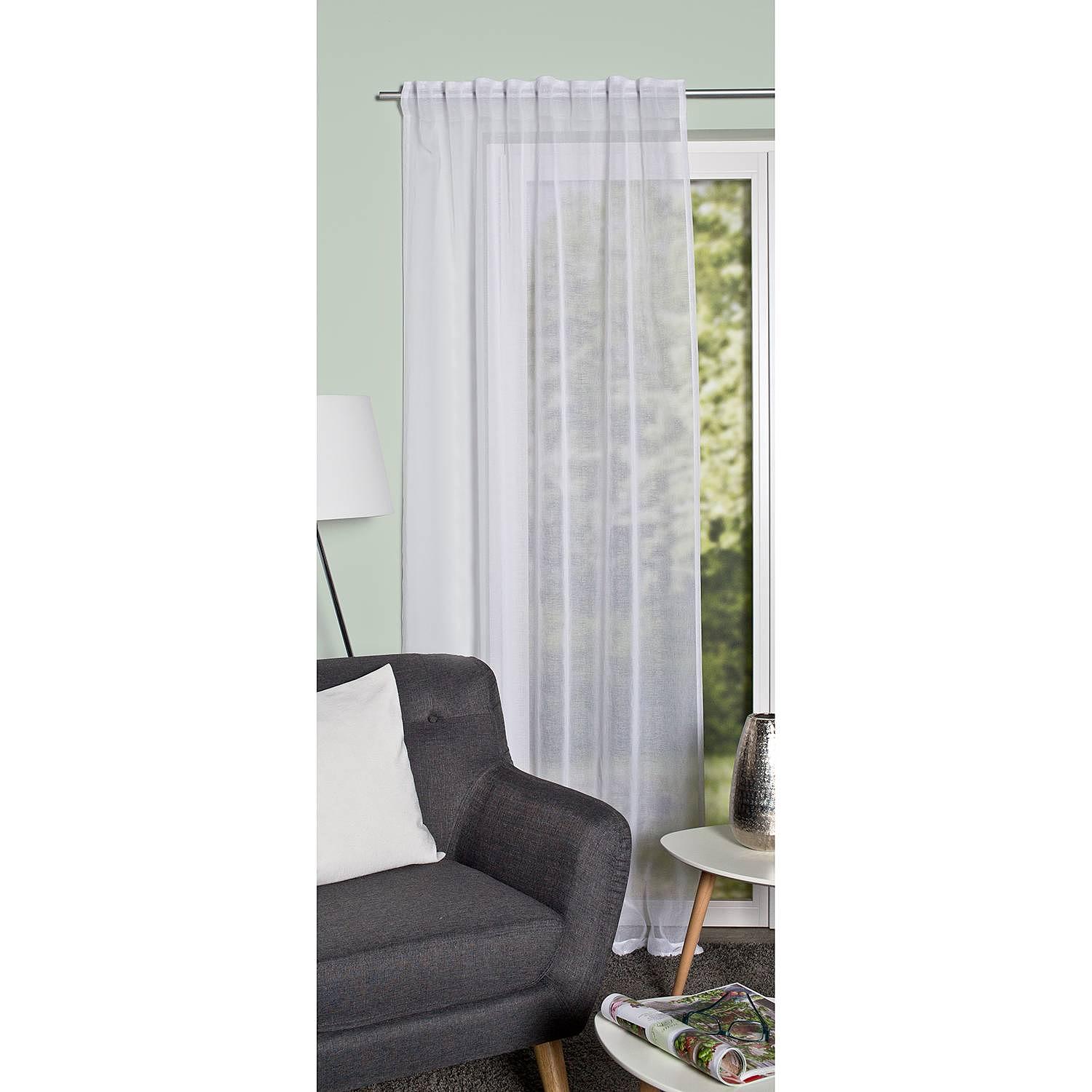 Fertiggardine Dolly Polyester Weiß 140 x 245 cm 0