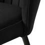 Upholstered chair woven fabric beech black 4