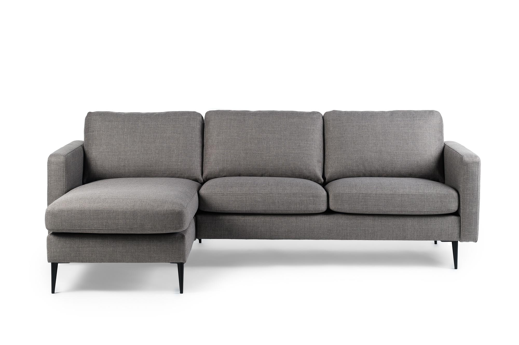 Sofa 3-Sitzer Chaiselongue Links Rechts Woven Grau 6