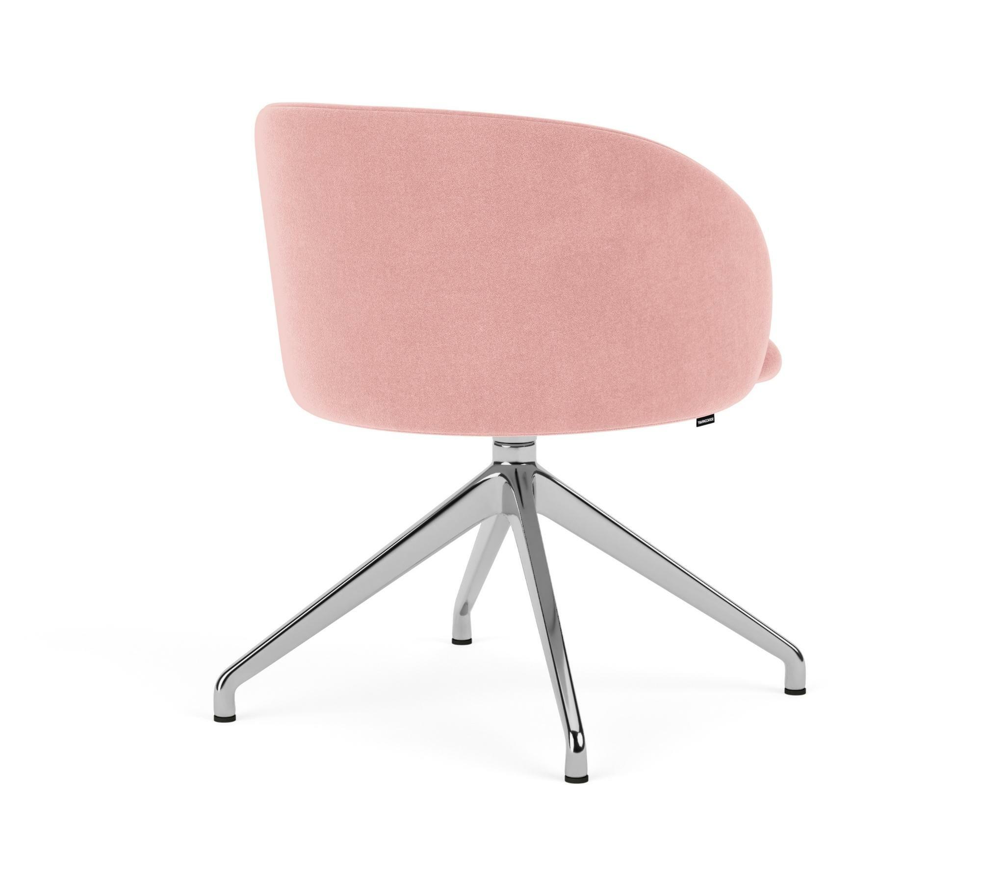 Rosa Polsterstuhl Forest Rosa Polished Aluminium 2