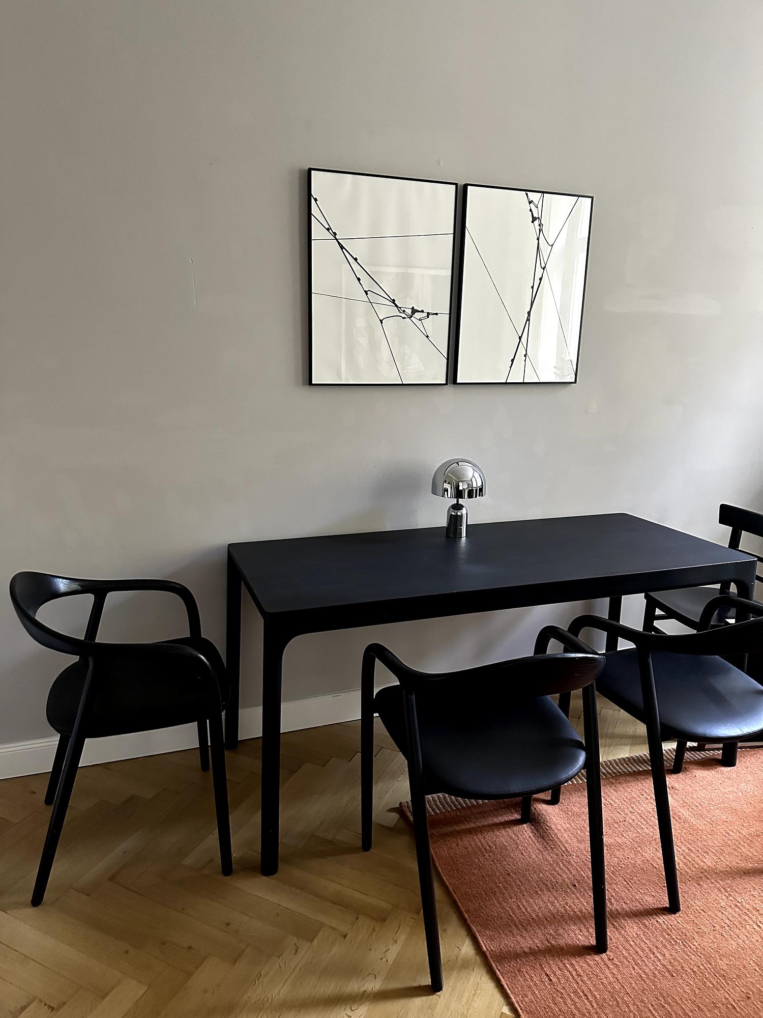 Unna Esstisch Ahornholz Schwarz 0