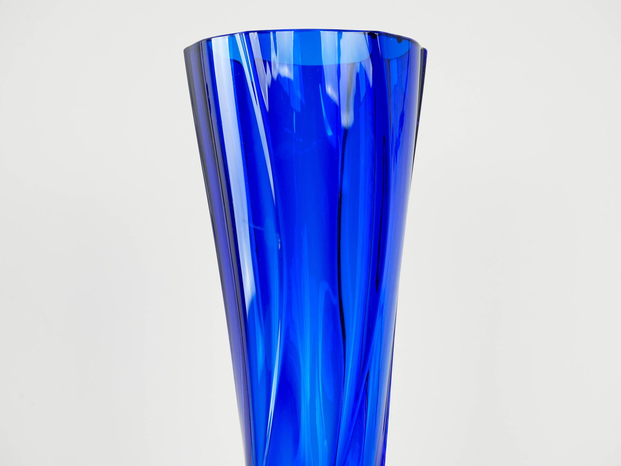 Cobalt vase blue 1970s 4
