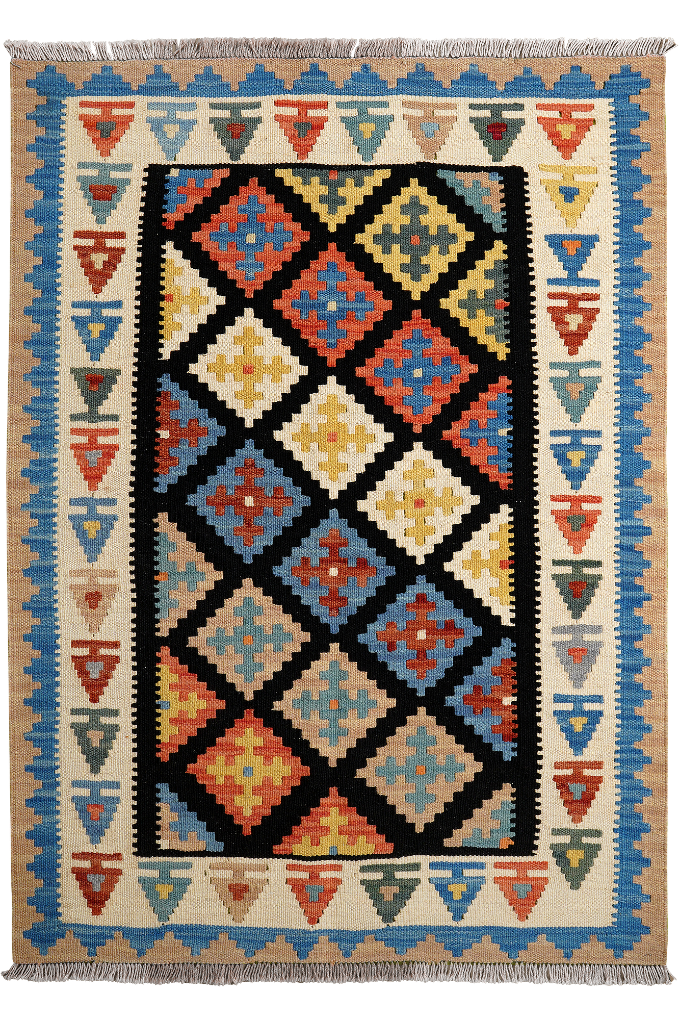Kilim Gashgai Teppich Mehrfarbig 0
