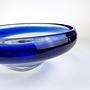 Vintage Schale Glas Blau 1950er Jahre 7