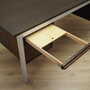 Schreibtisch Eichenholz Metall Braun 1970er Jahre 9