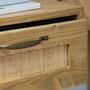 Nachttisch Schublade Holz Olive 3