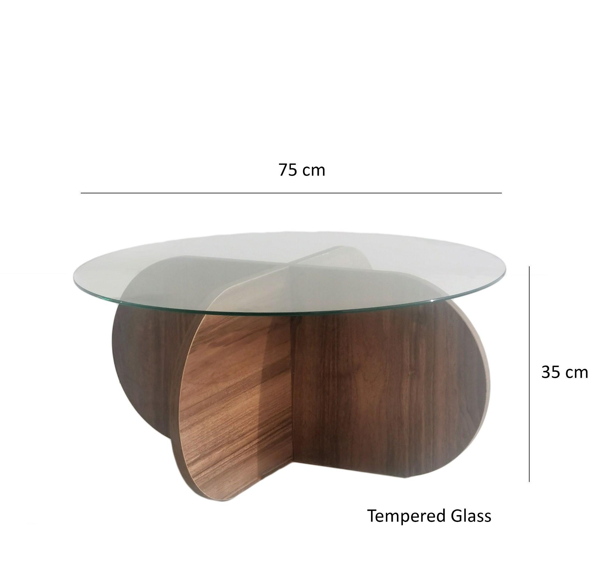 Bubble Coffee Table Walnut Brown Look 7