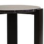 Palermo Round Side Table Marble Wood Black 7