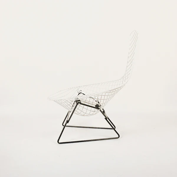 Bertoia Bird Chair Stahl Weißes Gestell 1