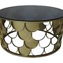 Runder Couchtisch Metall Glas ø80cm 2