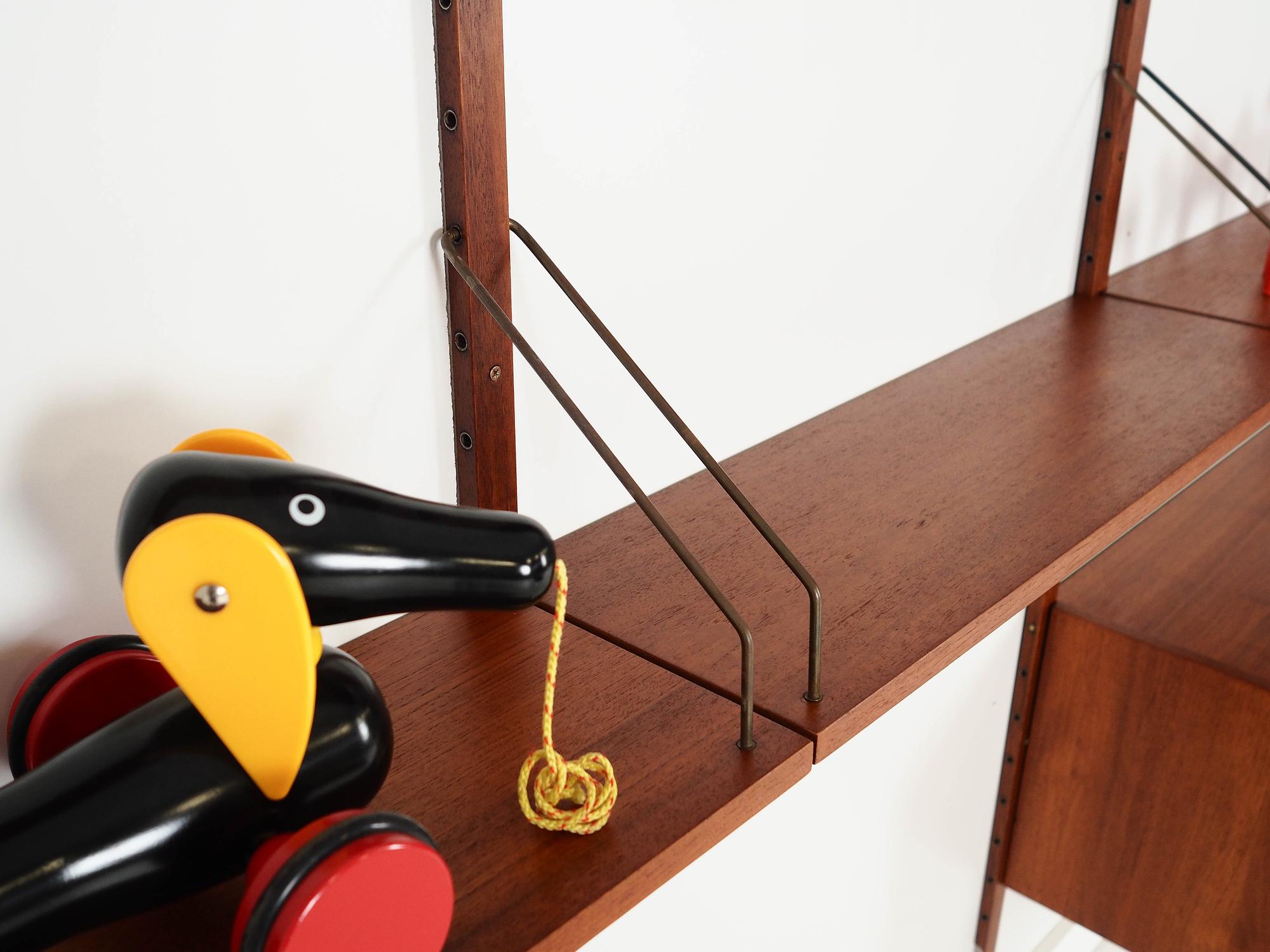 Teak shelf Brown 1960s 10