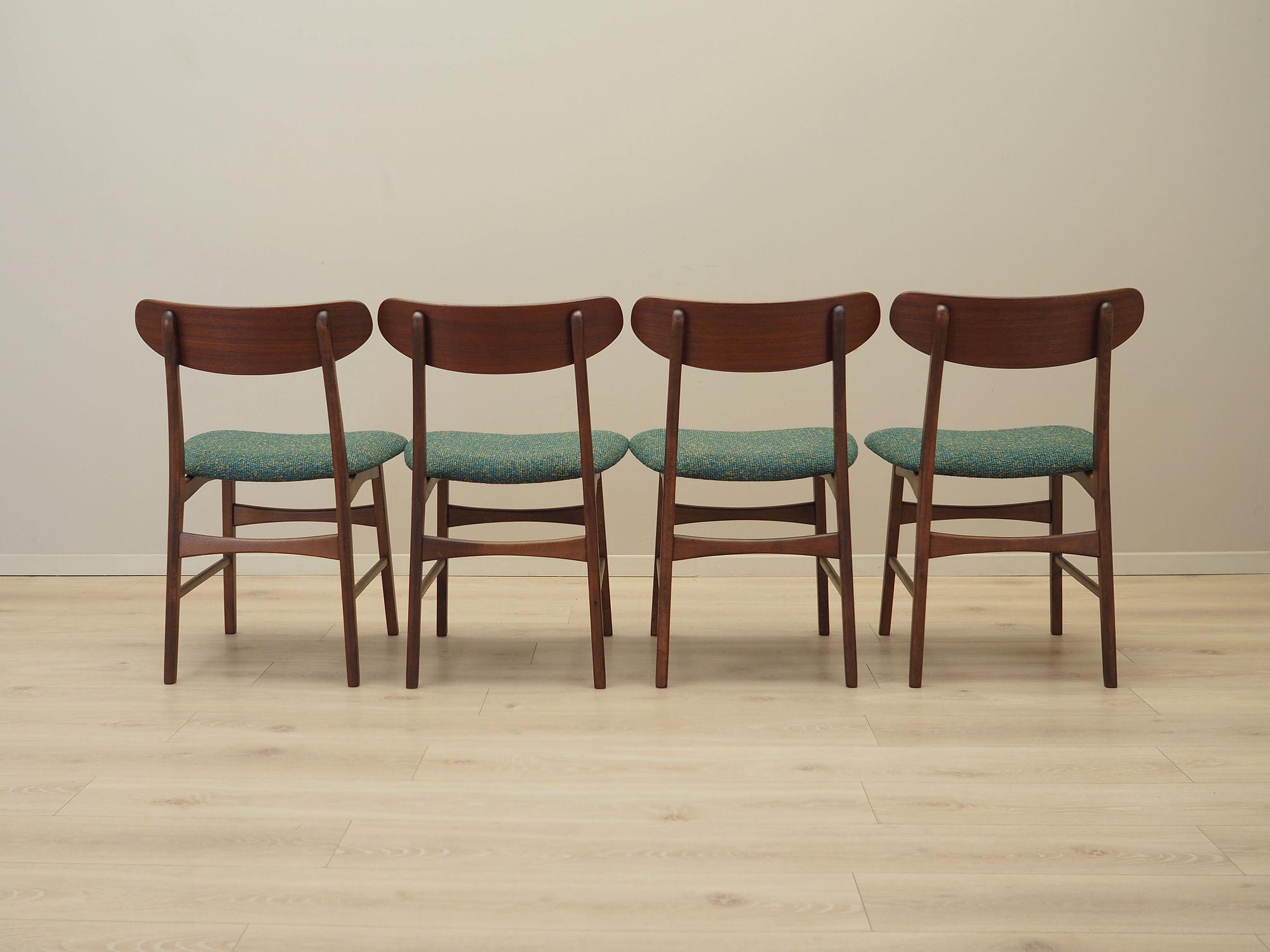 4x Esszimmerstuhl Teakholz 1970er Jahre 11
