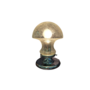 Vintage Pilzlampe Glas Chrom Silber 0