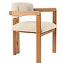 Mistral Armchair Wood Veneer Cream White 4