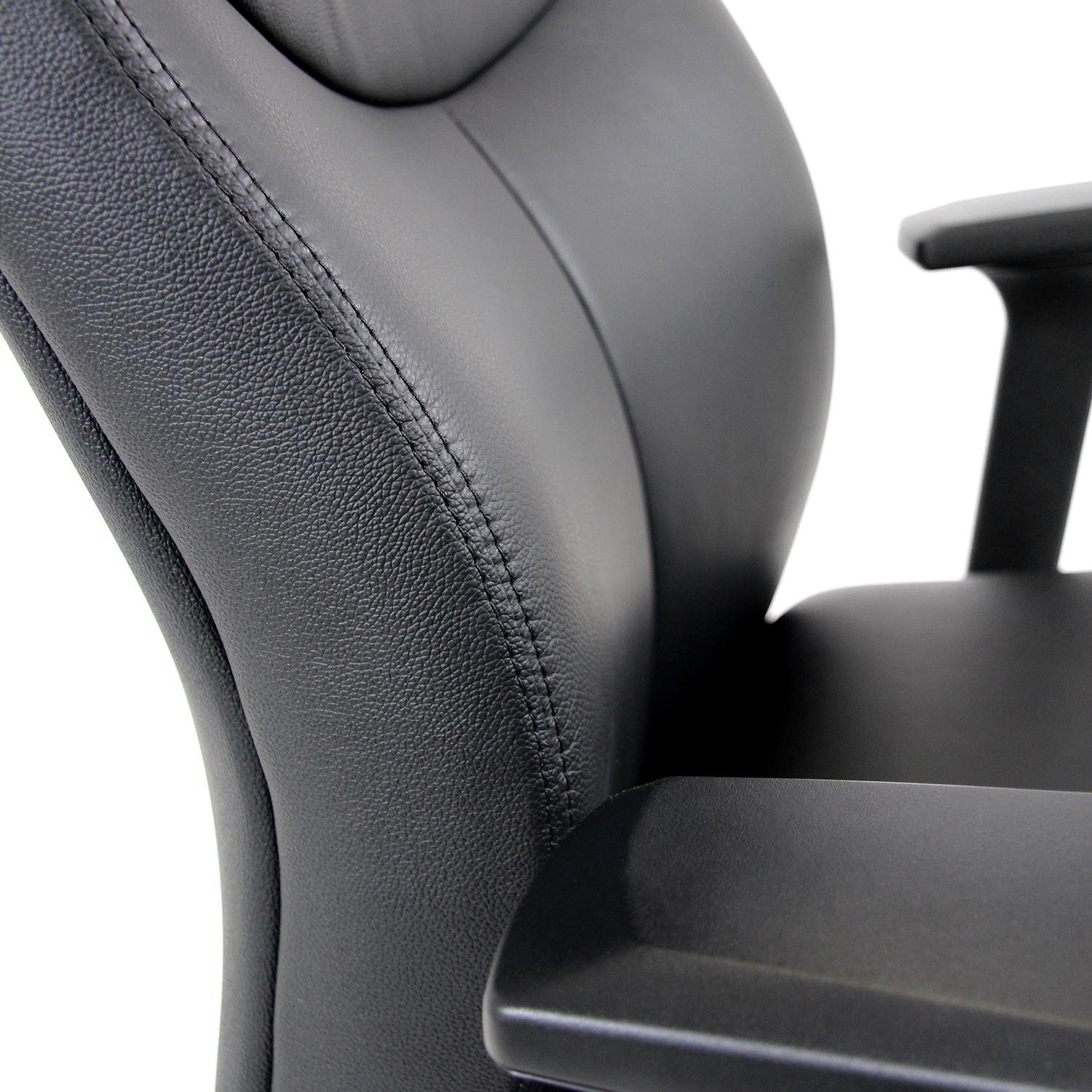 FERRARA Bürostuhl Leder Schwarz 4