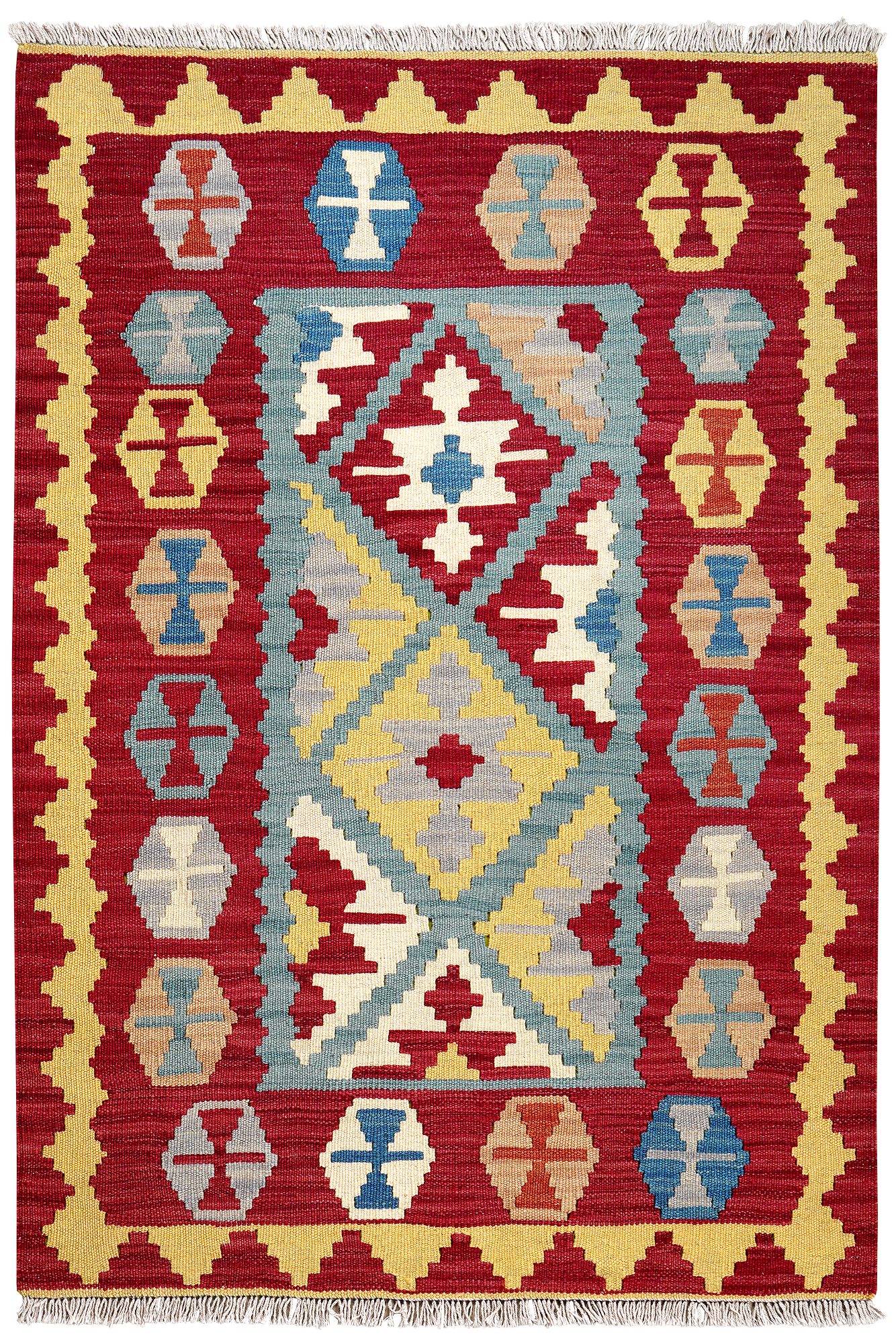 Kilim Gashgai Teppich Wolle Mehrfarbig 0