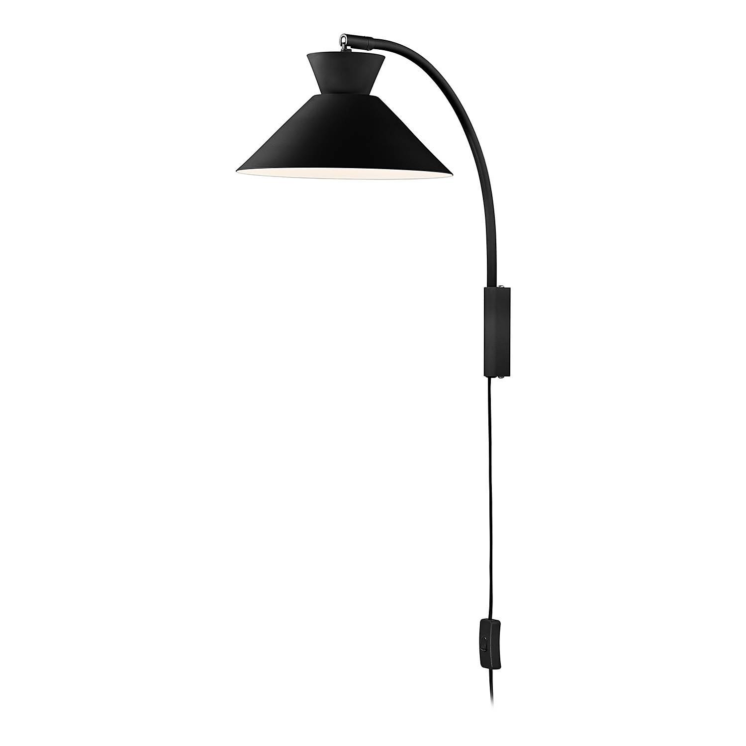 Dial Wandleuchte Aluminium Schwarz 1-flammig 0