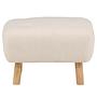 Salina Upholstered Ottoman Teddy Fabric White 3